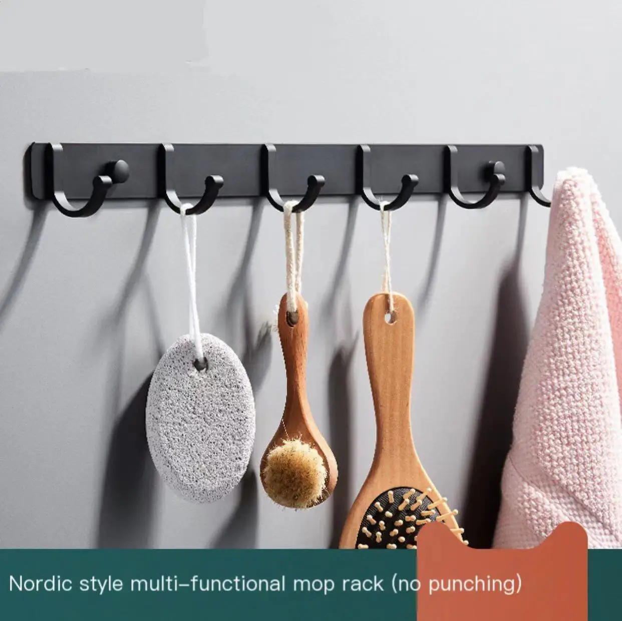 Оптовая продажа вместительная алюминиевая вешалка для полотенец ванной комнаты и кухни гардероба крючок пальто