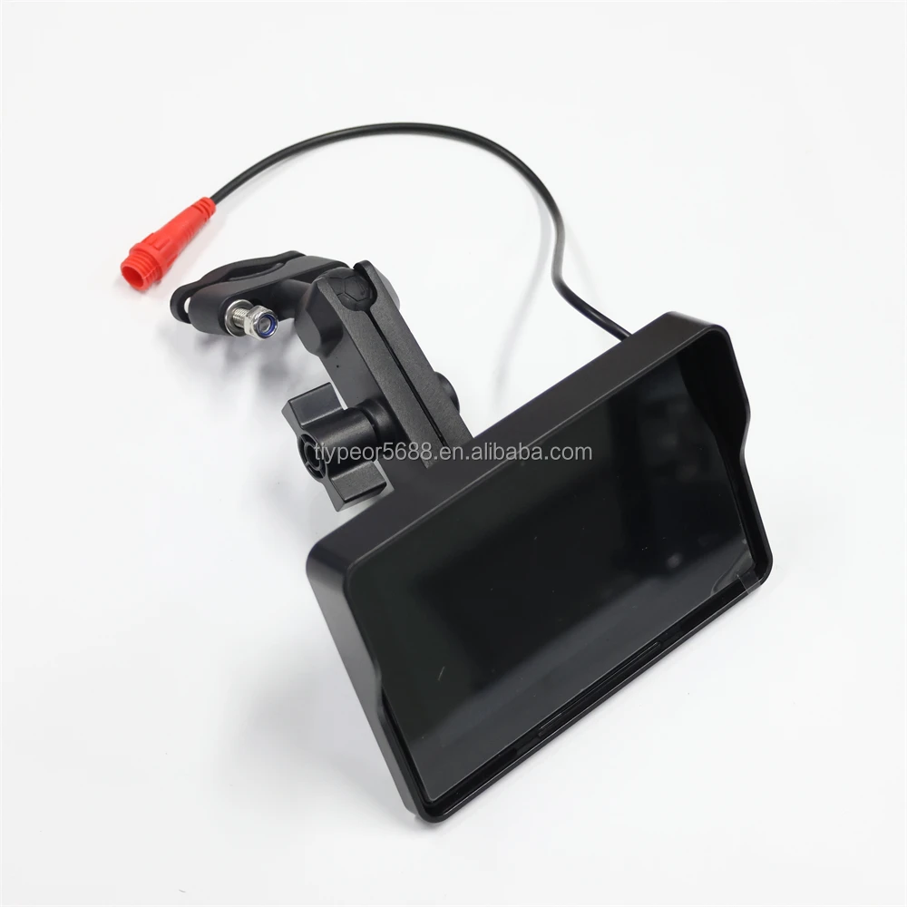 product tiypeor 5 inch motorcycle carplay android auto navigation monitor ips screen portable waterproof display aux bluetooth sd card-7