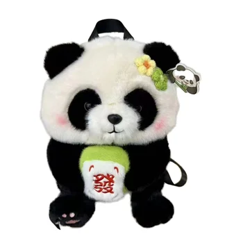 Panda plush toy children's cartoon backpack creative custom dolls hot new products