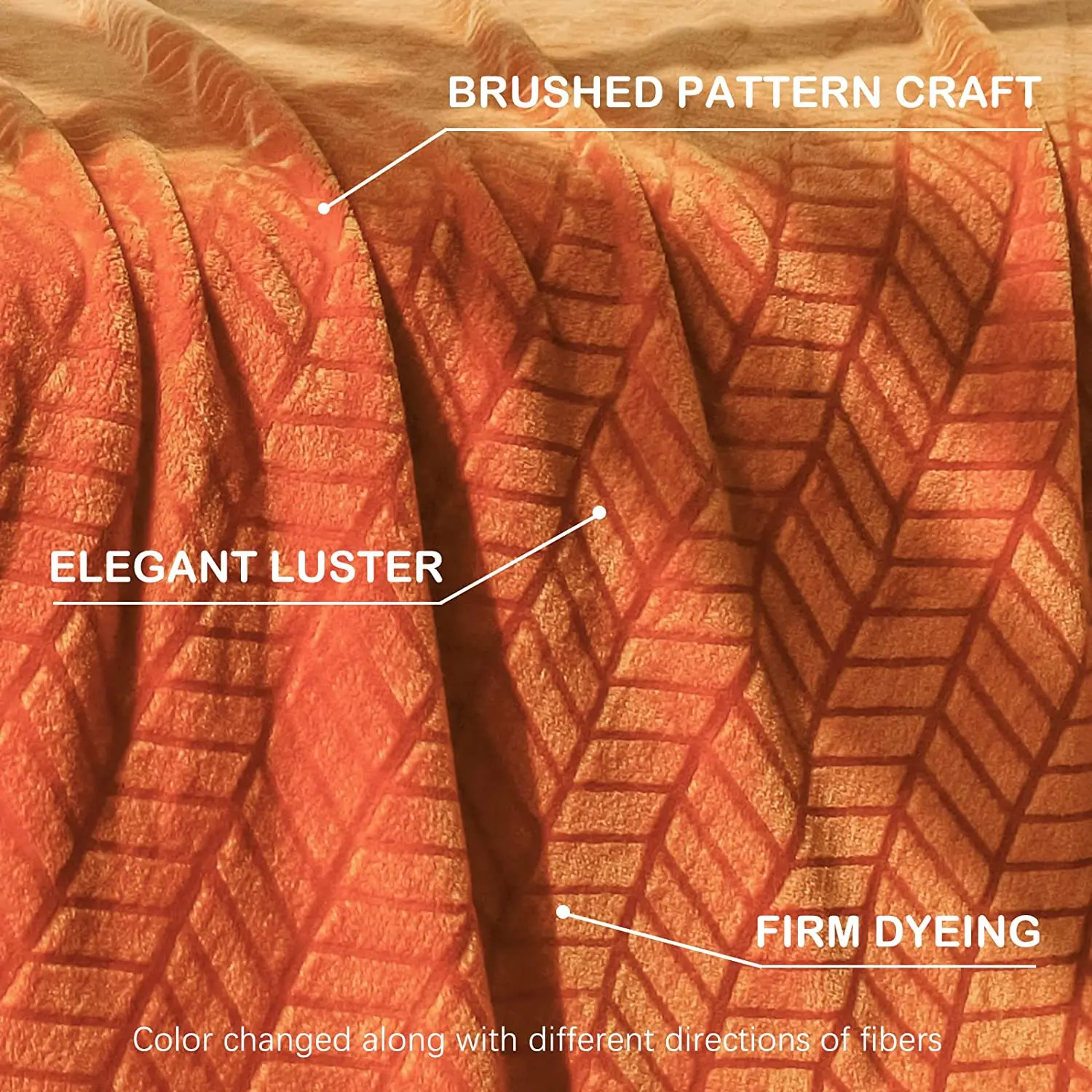 Lightweight Microfiber Chevron Pattern Throw Blanket Soft Fleece for Sofa Couch and Bed Fluffy Warm Cozy Decorative