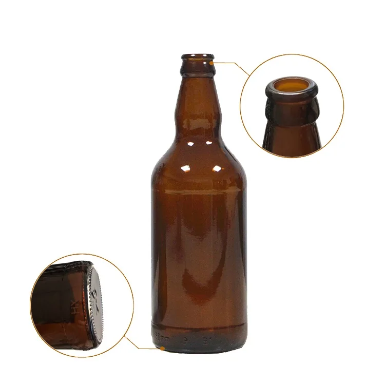 Bouchon pivotant de bouteille de bière en verre brun ambre