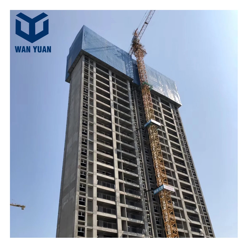 High building construction external facade protection working decks with safety access