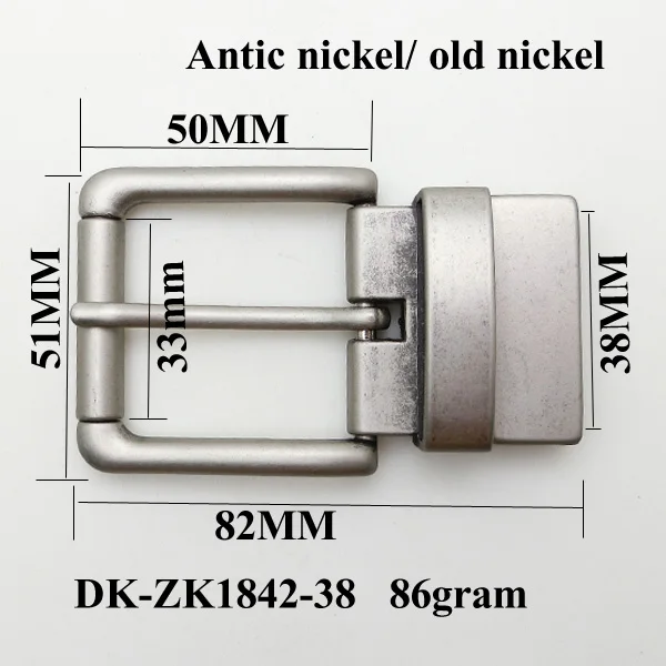 38mm Square Multi-Color Clip Buckles Double-Sides Turning System Reversible Pin Belt Buckle for Webbing Leather Strap