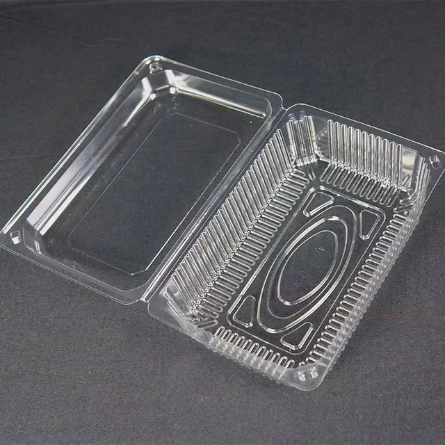 Wholesale Clamshell Food Container Clear Plastic Thermoform Hinged Clamshell Bops Box