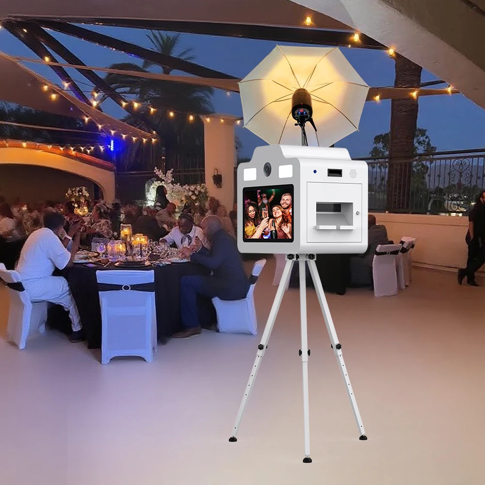 21.5 Inch Instant DSLR Photo Booth Suitable for Instant Photography and Compatible with Printer Minipc  for Party Wedding