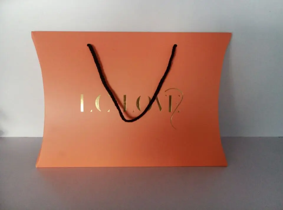 Gold Color Paper Pillow Box