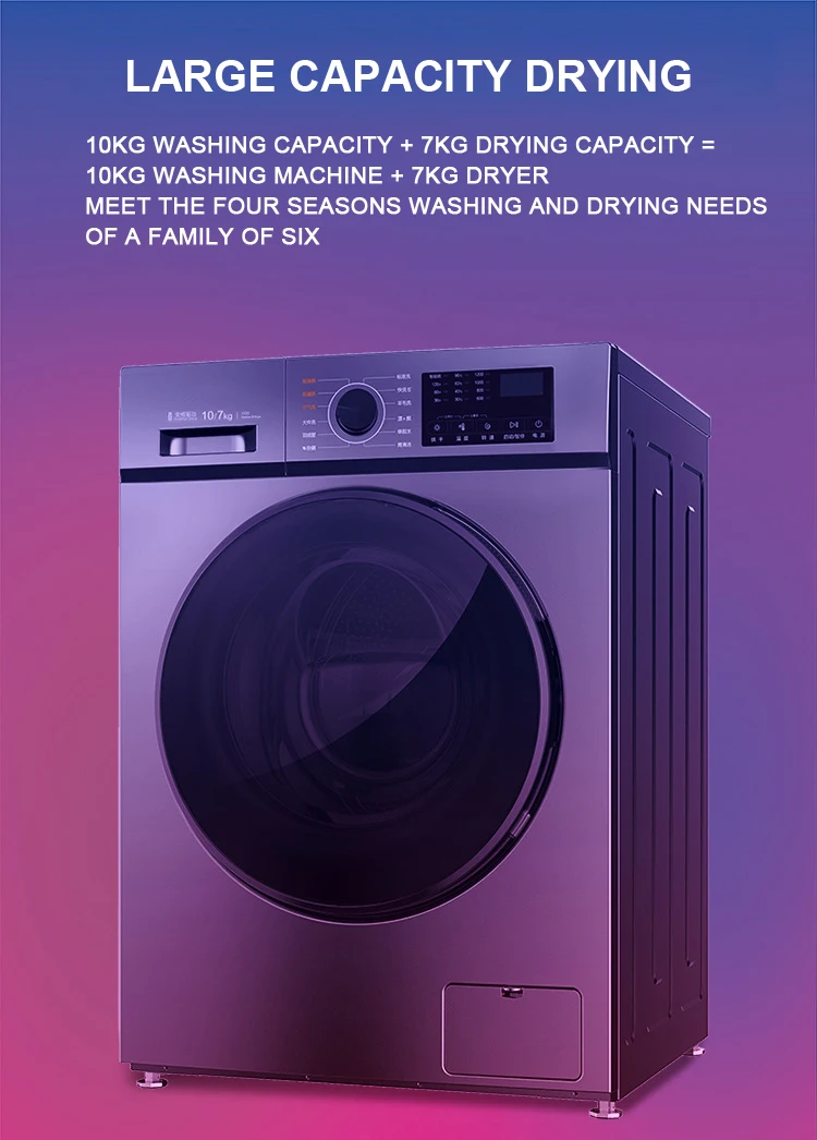 Household Intelligent Washing And Drying Machine 6/8/10 Kg Automatic