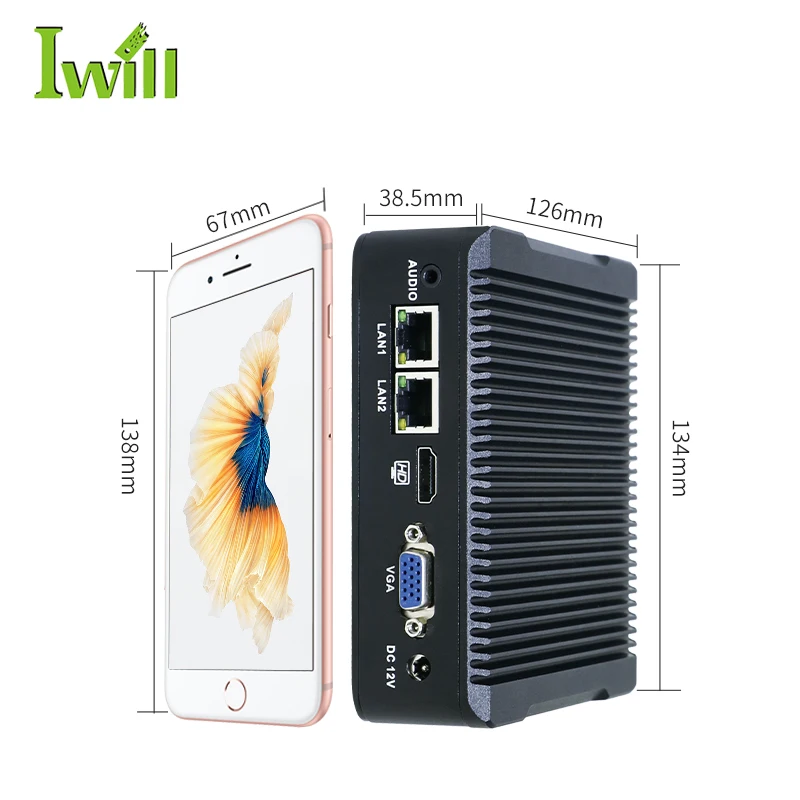 Fanless J1900 Quad Core Industrial Mini PC for 24/7 Use
