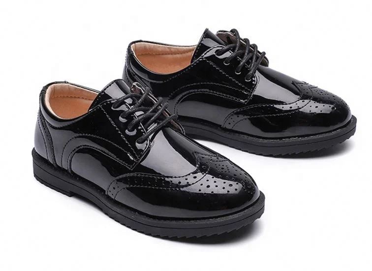 Обувь для школьников и выступлений SANMAO, Детская Классическая обувь для мальчиков, черная обувь для униформы из искусственной кожи