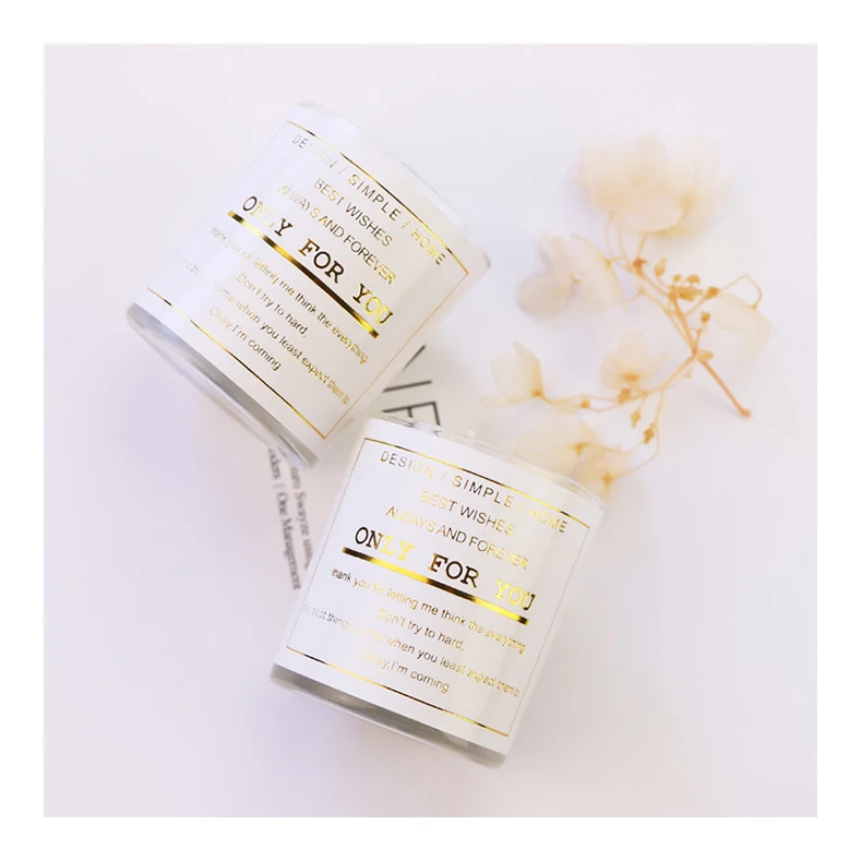 custom made luxury glass cup aromatherapy scented soy wax