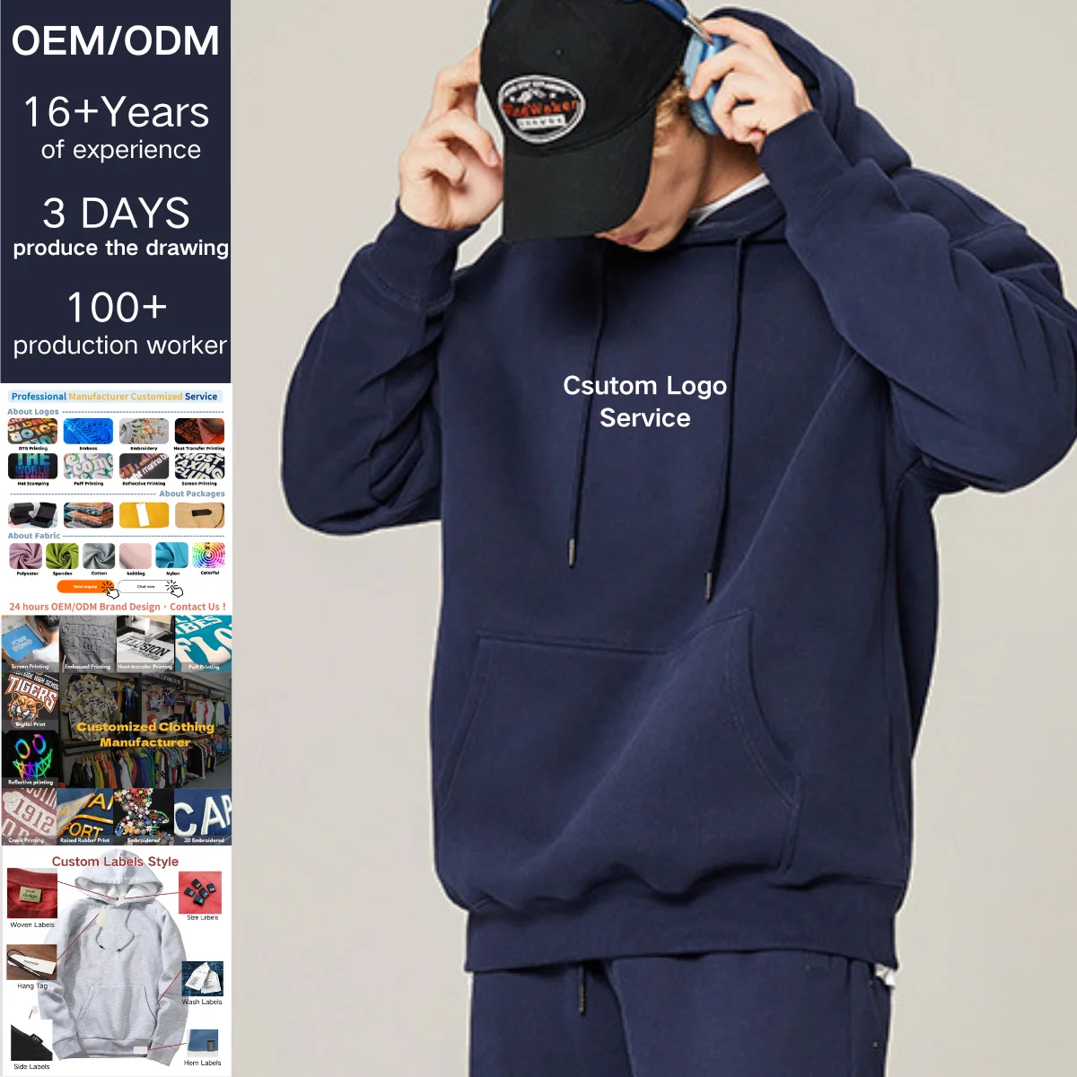 Wholesale Clothing Blank Sweatshirt Cotton Hoodie Manufacturers Hooded Workout Hoodie for Men