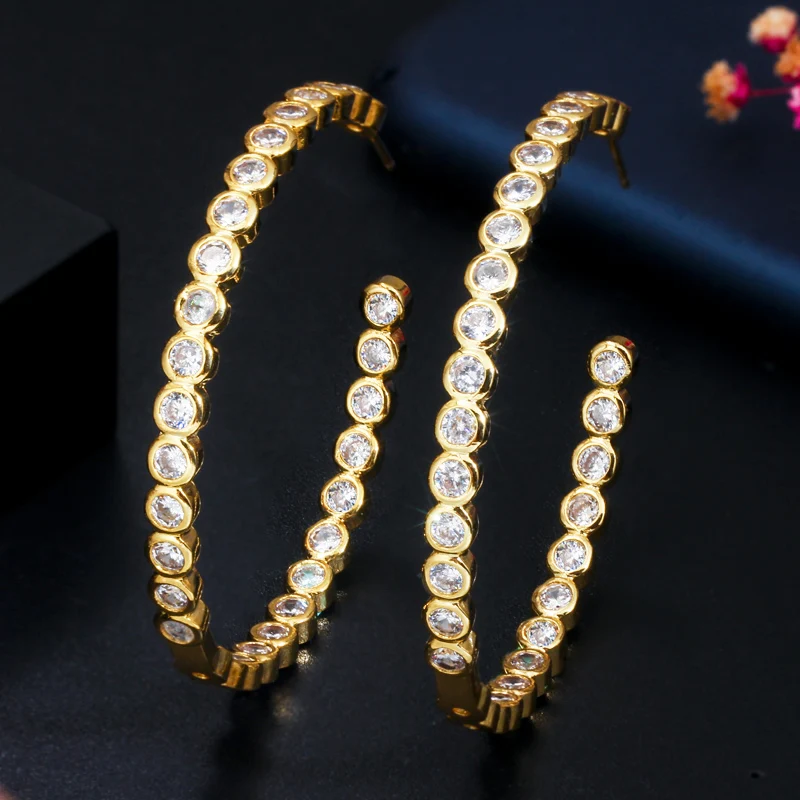 Orecchini A Cerchio Piccoli In Zirconia Cubica Placcata Oro - Cerchi Per Cartilagine E Donna - Gioielli Eleganti E Leggeri Per Ogni Occasione