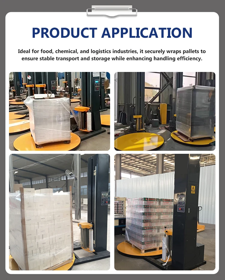 Automatic Stretch Pallet Wrapper Machine with Scale for Wrapping Food ...