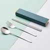 3pcs silver-blue box