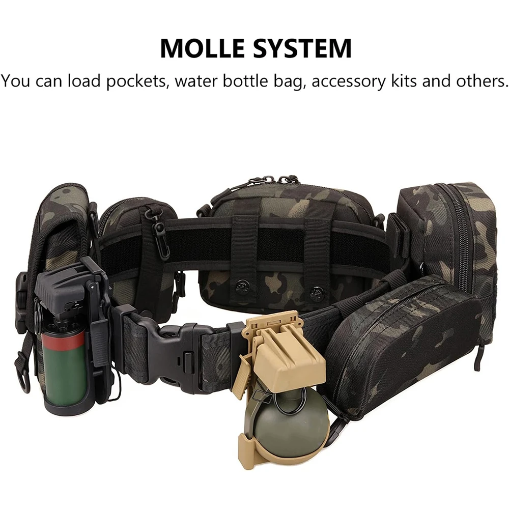 Wear-resistant Lightweight Nylon Adjustable Quick Release Wear-Resistant Men Tactical Belt Heavy Duty Work Belt