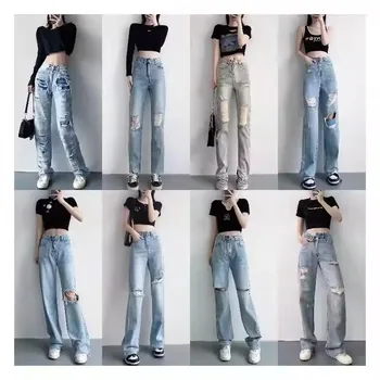 Wholesale cheap Denim Jeans Pants High Quality Stock Lot Super Low Price apparel stock