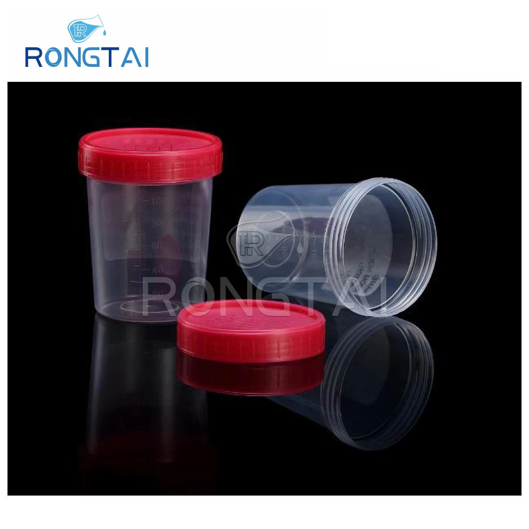 RONGTAI Plastic Specimen Container Distributors Urine and Stool Container China Urine Specimen Container White Lid
