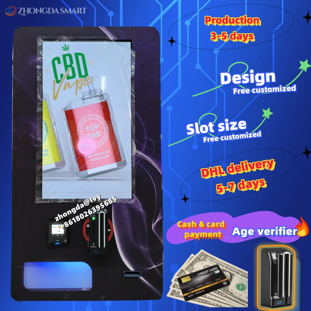 Hot Selling Mini Wall Mount Vending Machine With Id Age Verification