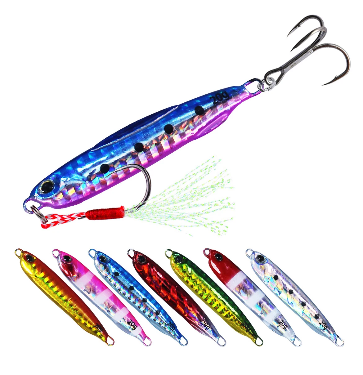 Metal Jig Fishing Lure 8 Colors 10g 60g Japanese Bass Trout Fishing