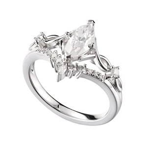 Women's Luxury Fine Custom Perfect Cutting Shining Stones Wholesale Rings Fashion Jewelry for Wedding Party Fine Jewelry Rings