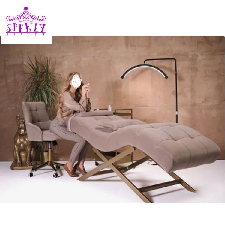 2024 New Arrival Modern Massage Table Spa Brown Velvet Beauty Salon   H413fce928719440690c3b48c32b897f8a 