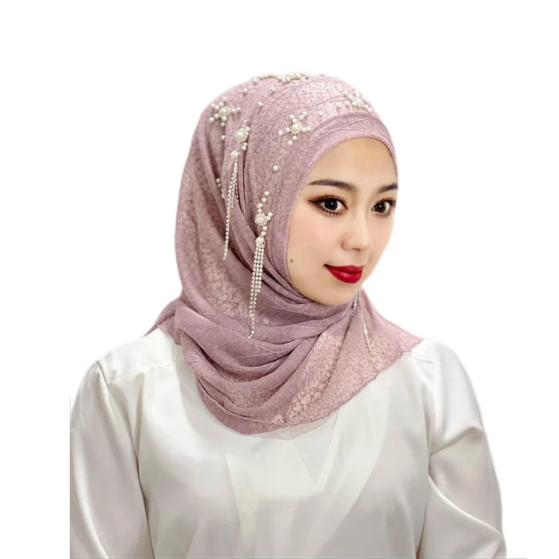 Crepe Chiffon Instant Jersey Prince Floral Hijabs Rop Islam For Muslim ...