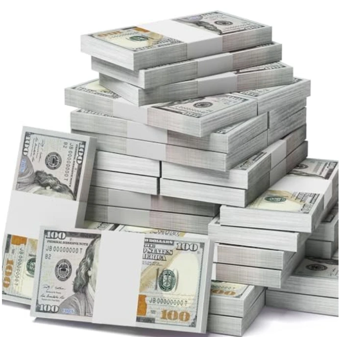 100 Dollar Bill Realistic Play Money Props Full Print Two Sided 100 Pcs ...