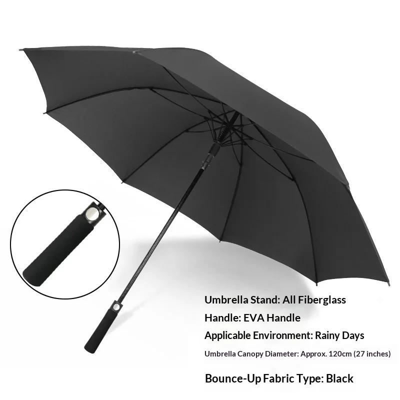 Manufacturer Produces Wholesale Custom logo Text Printing Fully Automatic Golf Umbrellas UPF30+ UV protection Long-handled for preview 6