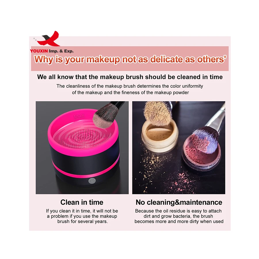 Source Factory Electric Silicone Makeup Brush Cleaner Cosmetic