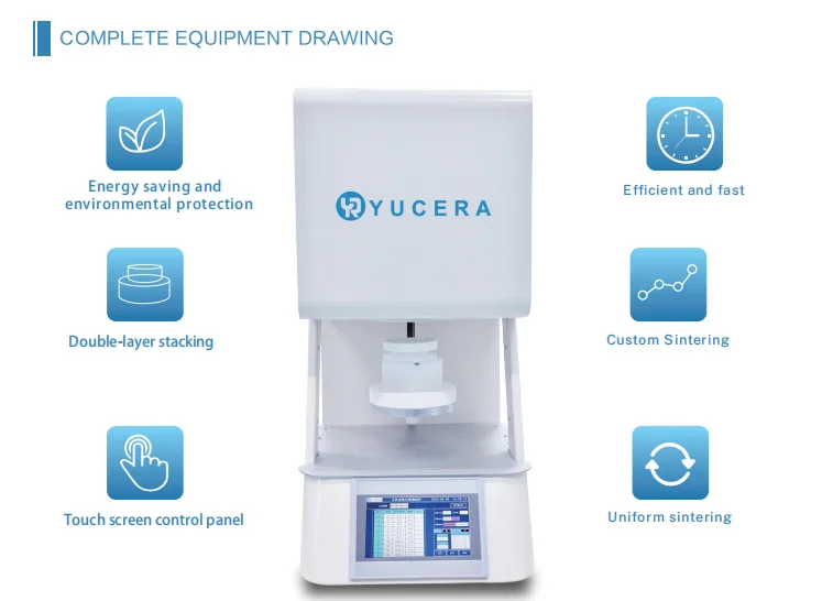 Yucera Cam Machine for Dental Laboratory Dental Sintering Furnace for Zirconia Material