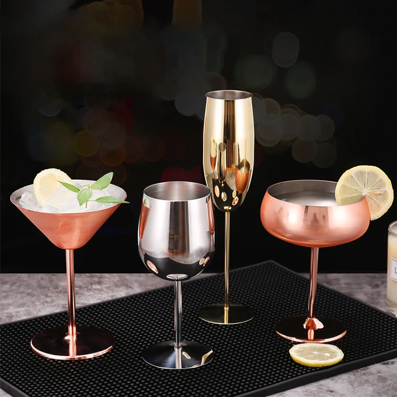 Metal Cup, Martini Cocktail Glasses,Copper Plated Stainless Steel With  Etching Pattern - AliExpress