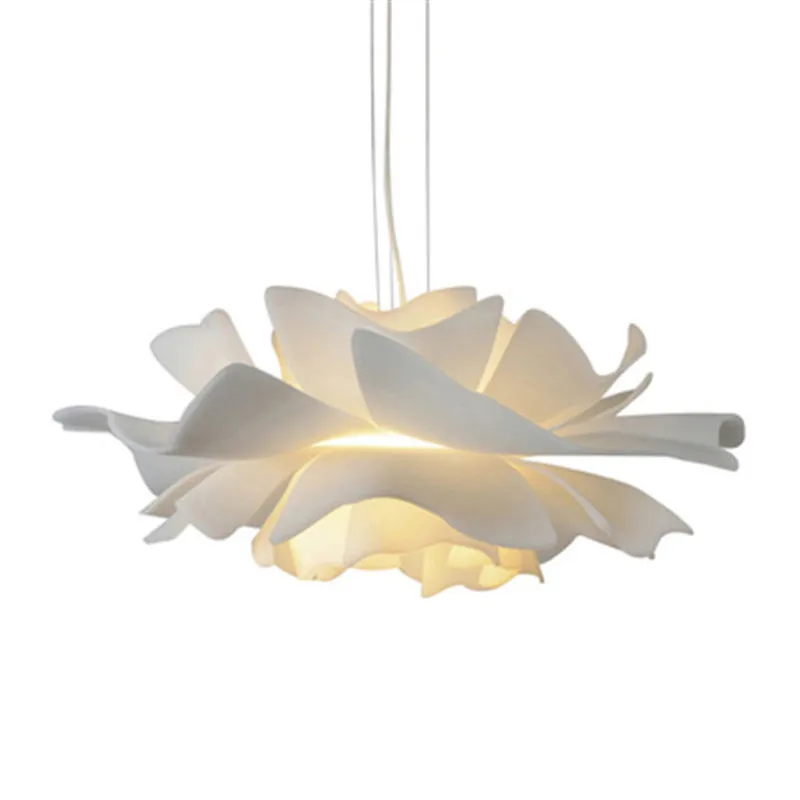 Designer Creative Flower Shape Pendant Light Acrylic Iron Chandelier Modern Elegant Hanging Lamps Gallery Home Decoration