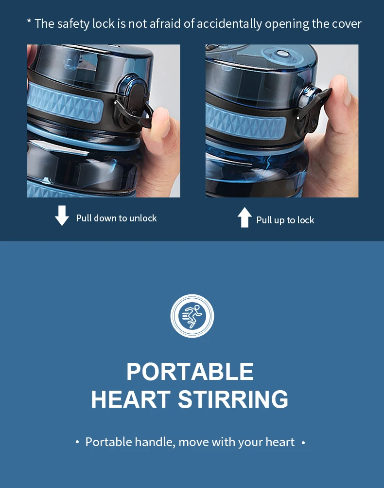 Uzspace Popular 520ml High Quality Bpa Free Tritan Plastic Water Bottle