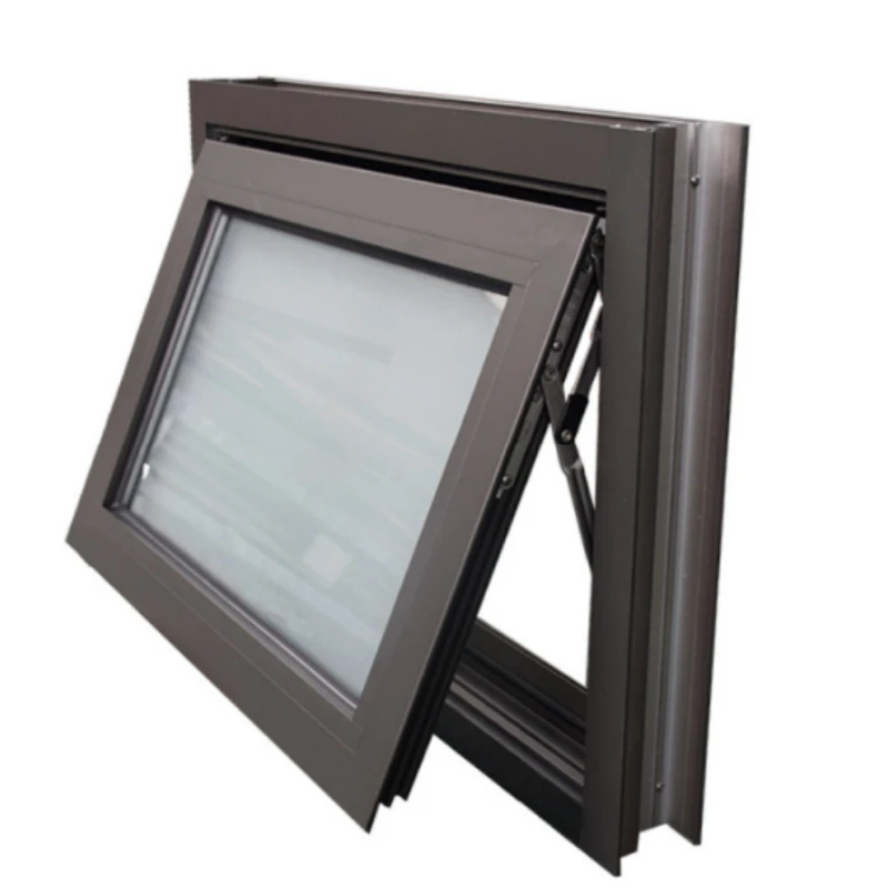 Top Hung Window Optional Automatic Vertical Pivot Skylight Hinged Windows PVC or Aluminum Awning Window