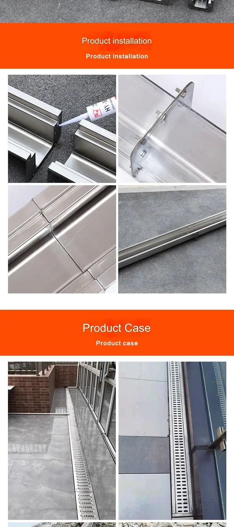 Customized 304 Stainless Steel Finished Gutters U Channel Drain Pipe ...