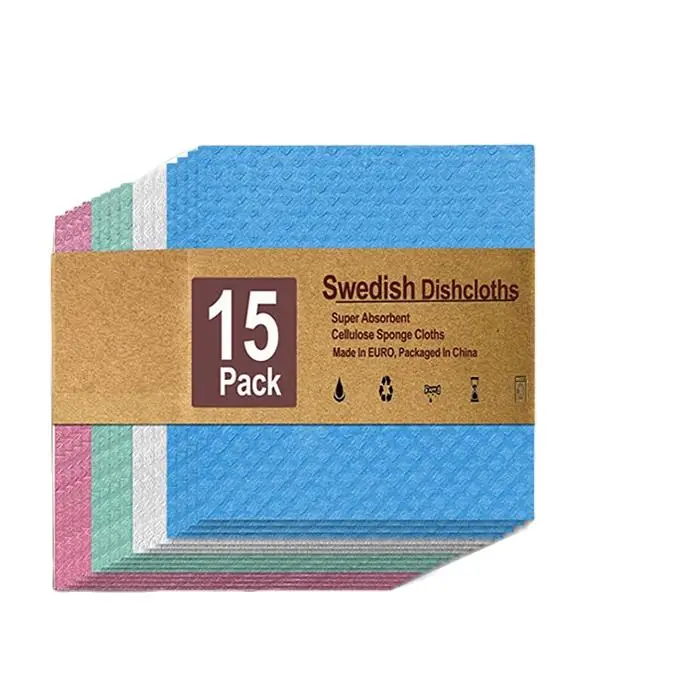 Customizable 80% Polyester 20% Polyamide Kitchen Dish Cloth Cellulose Sponge Cloth with Hook Direct Manufacturer's Bulk Supply