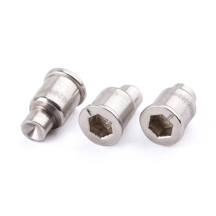 Customization fasteners hex socket off-center rivet stainless steel screws for doors and windows