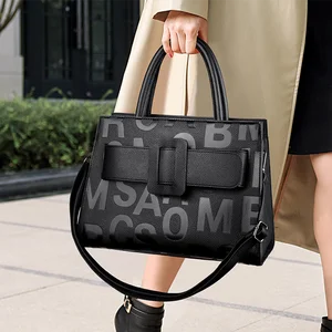 Minissimi Low MOQ Custom Pu Big Portable Dametasker Letter Designer Purses Sling Bags Luxury Women's Leather Handbag