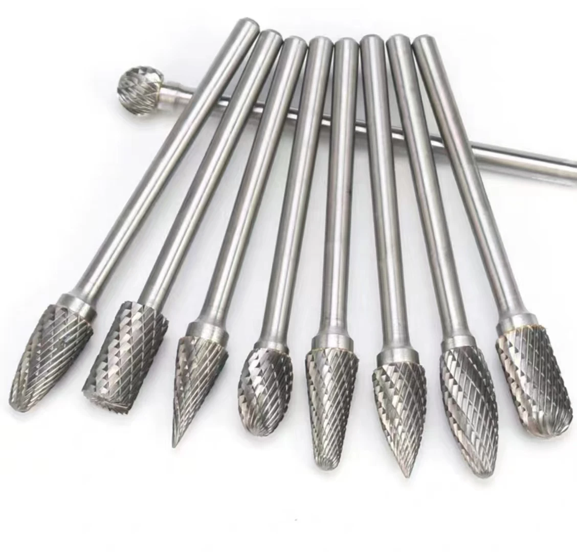 Инструменты для резки, двойная резка, карбидные вольфрамовые заусенцы, набор роторных заусенцев, ручные инструменты