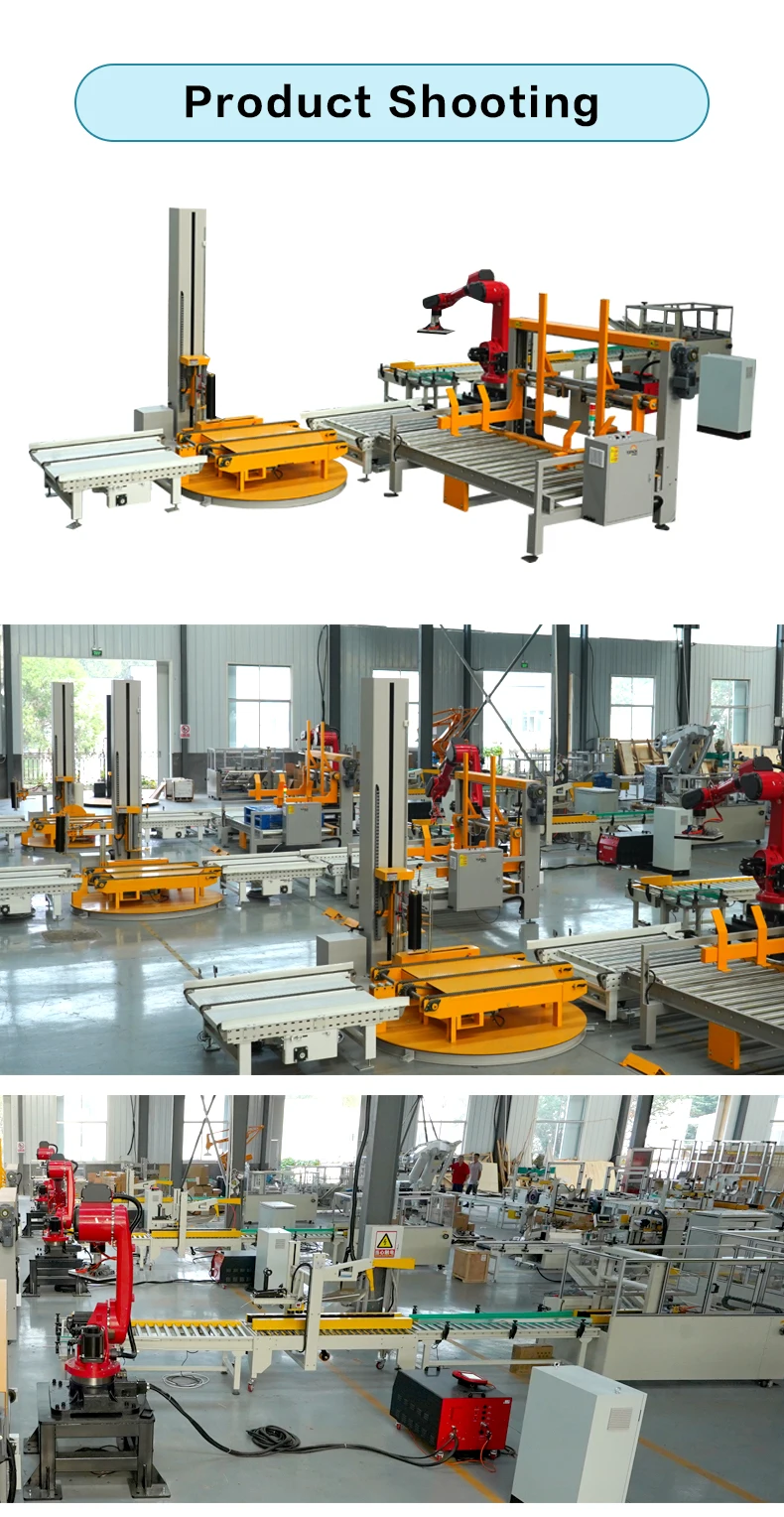 Industrial Fully Automatic Robotic Palletizing System For Food Cosmetic ...