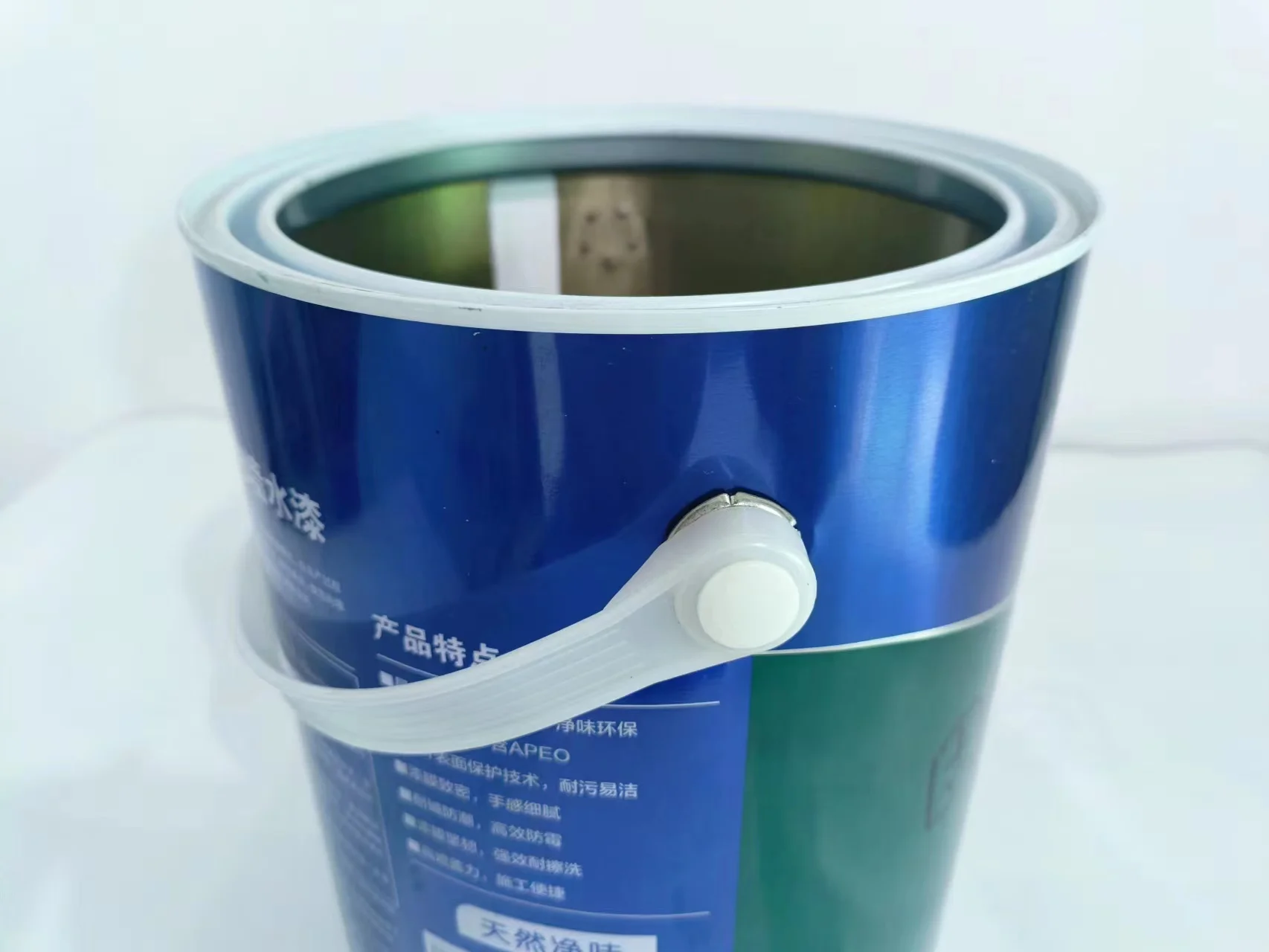 1 Gallon Round Oil Paint Iron Bucket Tin Can With Plastic Hoop Handle