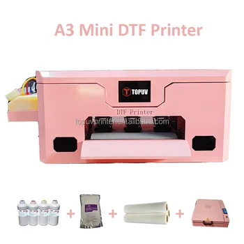 Topuv A3 Mini DTF Printer 13inch High Resolution XP600 PET Film Inkjet 30cm Portable Automatic T-Shirt Transfer T-Shirt Printing