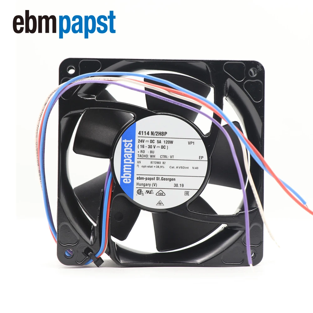 ebm-papst 4114 N/2H24AR DCファン 2個セット Ebmpapst 4114N/2H8P Cooling Fan - 570m3/h Air Flow, 24V DC