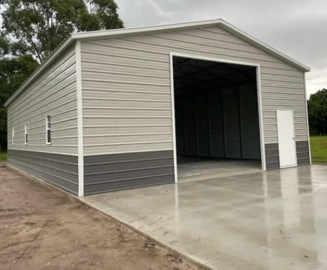Easy Assemble Light Steel Structure Prefabricated Warehouse Metal Building Shed with Sandwich Panel Wall and Roof.