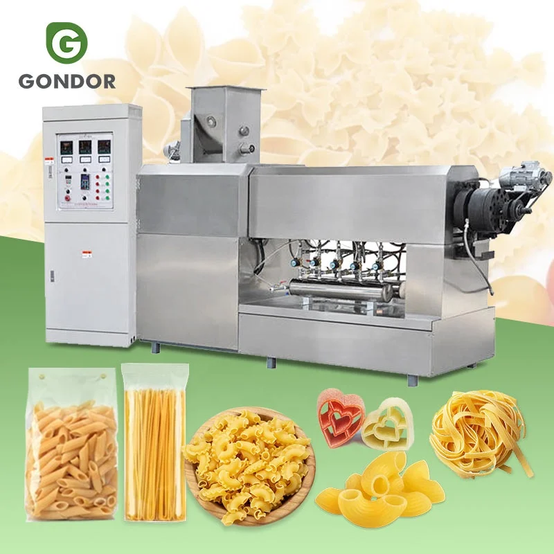 Italy Noodle 100kg 200kg 250kg Production Line Macroni Spaghetti Pasta  Macaroni Make Extruder Full Automatic Machine
