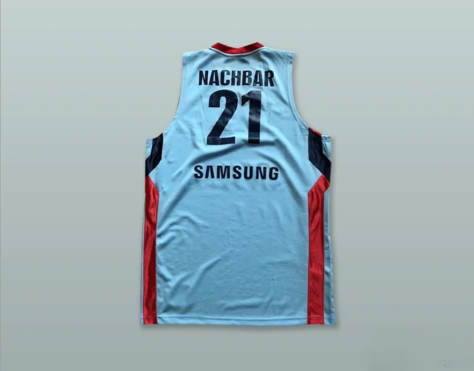 Бесплатная доставка под заказ любое имя номер BOSTJAN NACHBAR 21 ANADOLU EFES SK ISTANBUL индейки светло-голубой баскетбольный топ с вышитым S-6XL