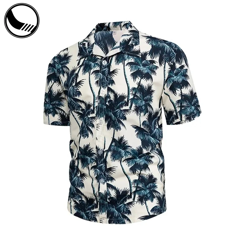 Polyester Digital Print Fashion Beach Golf  Button up Shirt Rayon Style Wholesale Printed Custom Hawaiian Shirts for Men details