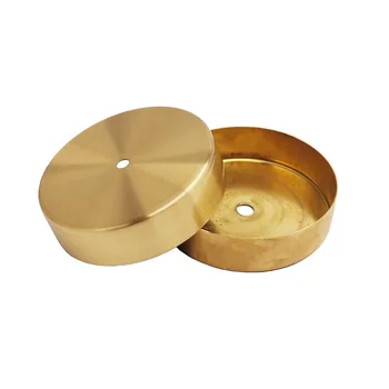 High quality Dia80mm ;100mm Ceiling plate Pure Brass material chandelier ceiling rose canopy round