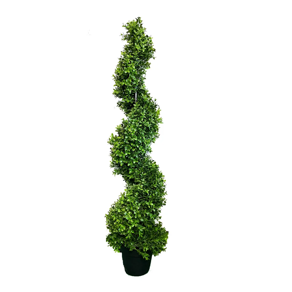 Artificial Plant Tree UV Rated  Milan Rosemary Boxwood Ball Spiral Topiary  Greenery  for Home Garden Decoration