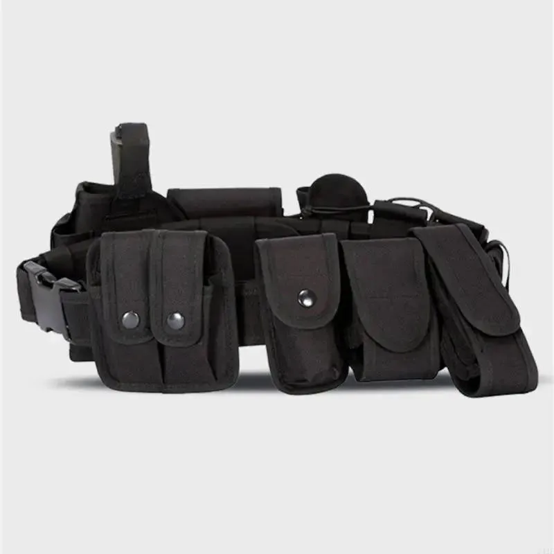 Camping and Everyday Use Sport Enthusiasts Multiple Pocket Tactical Waist Belt Fast Release Buckles Adjustable Belt for Hunting